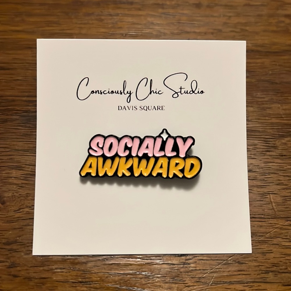 Socially Awkward Enamel Pin